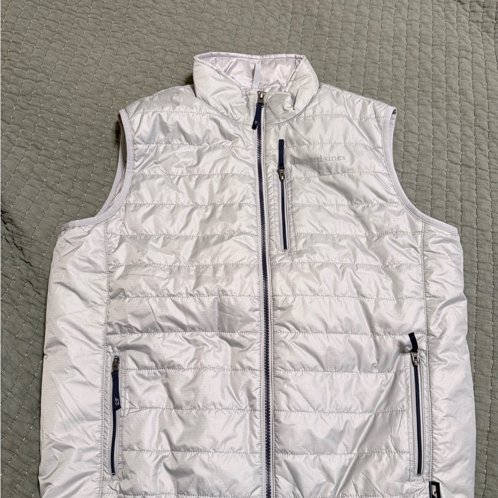 Vineyard Vines Silver-Trim Quilted Puffer Vest
